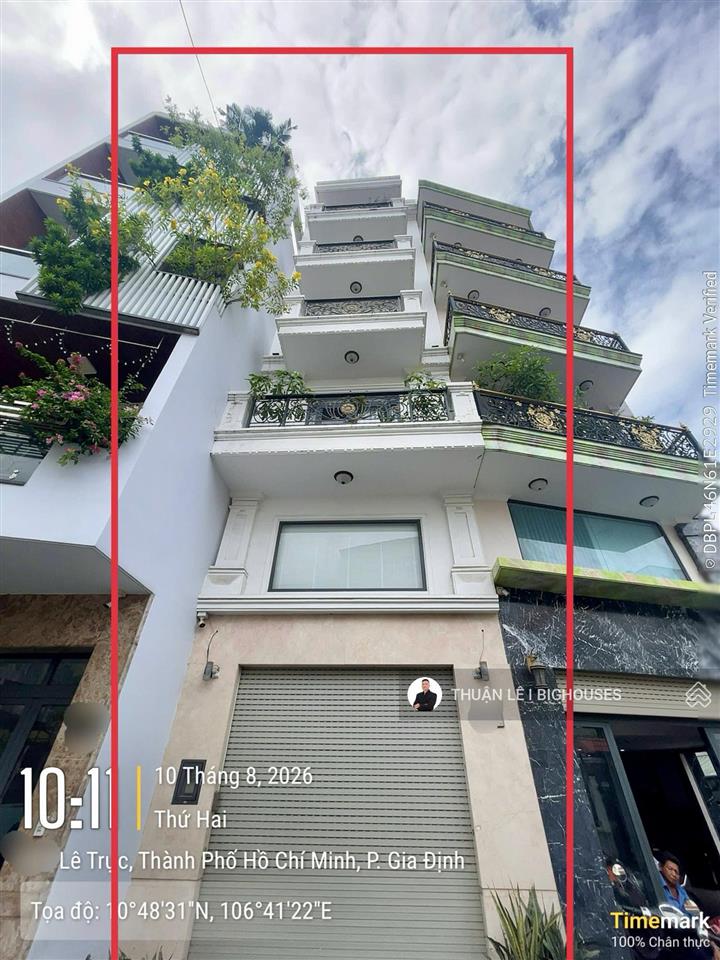 Bán nhà 6 tầng  mặt tiền khu hoàng hoa thám, p7, bình thạnh (4,3x13m) 5tầng~300m2 sàn. 15tỷ còn tl