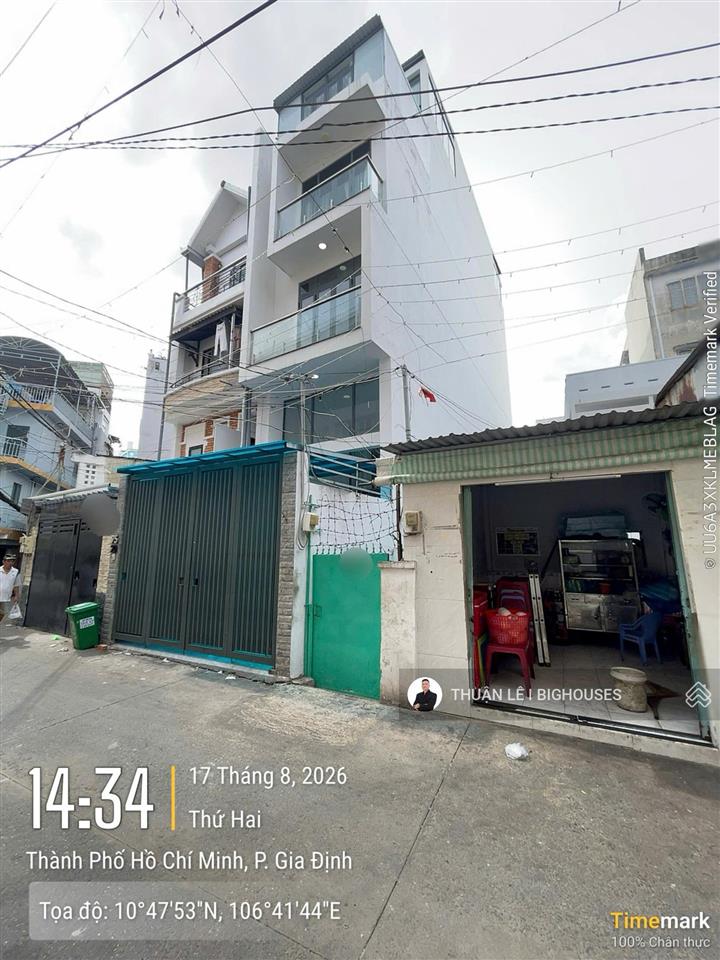 Nhà mới đẹp (hầm+5tầng) có thang máy. hxh 6m lê văn duyệt, sát tân định, quận 1. sẵn hđt 75tr/tháng