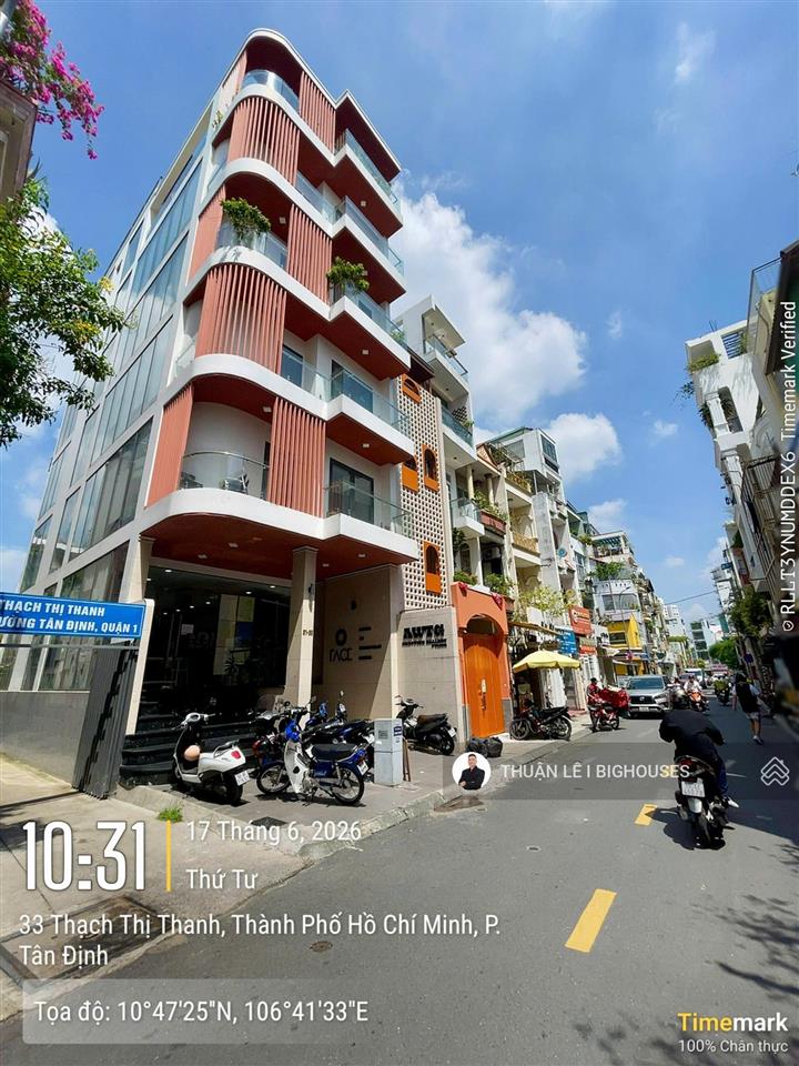 Bán building hầm + 6 tầng. mặt tiền thạch thị thanh, quận 1 (6m x 19mcn 105m2) sẵn hdt 130tr/tháng