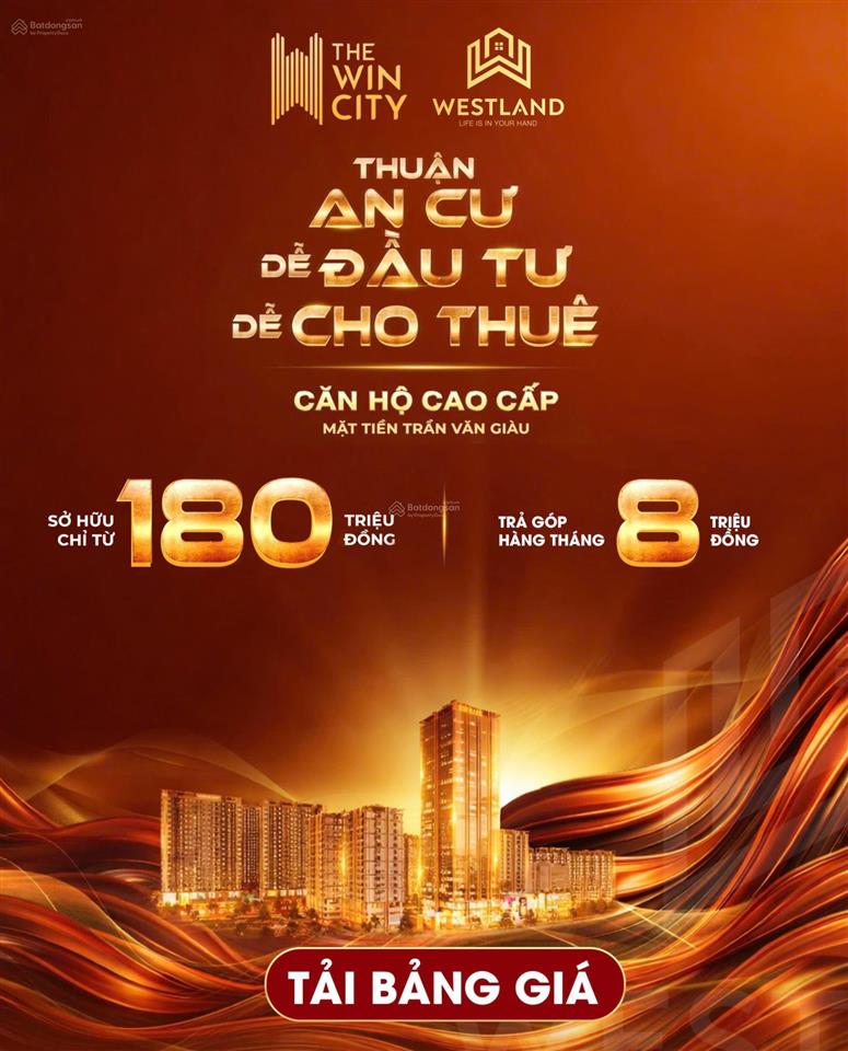 Bán căn hộ chung cư the win city, 60m2, trả chậm 36 tháng, tặng full nội thất gỗ an cường