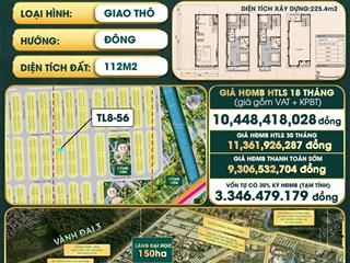 Bán căn nhà xẻ khe tại vinhomes sài gòn park 112m2 đường 13m phân khu giao thô  0899 884 ***