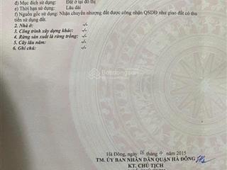 Bán gấp đất thổ cư hà đông  45m²  giá chỉ 2.850tỷ