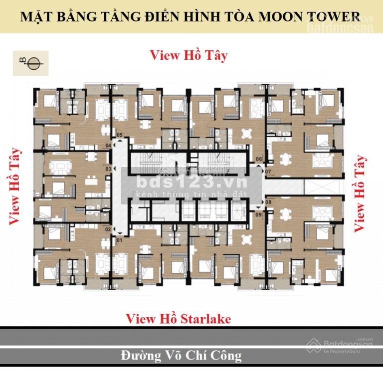 Dành cho anh chị nào yêu thích view hồ tây, bán căn 2 ngủ 70m view hồ chung cư tây hồ residence