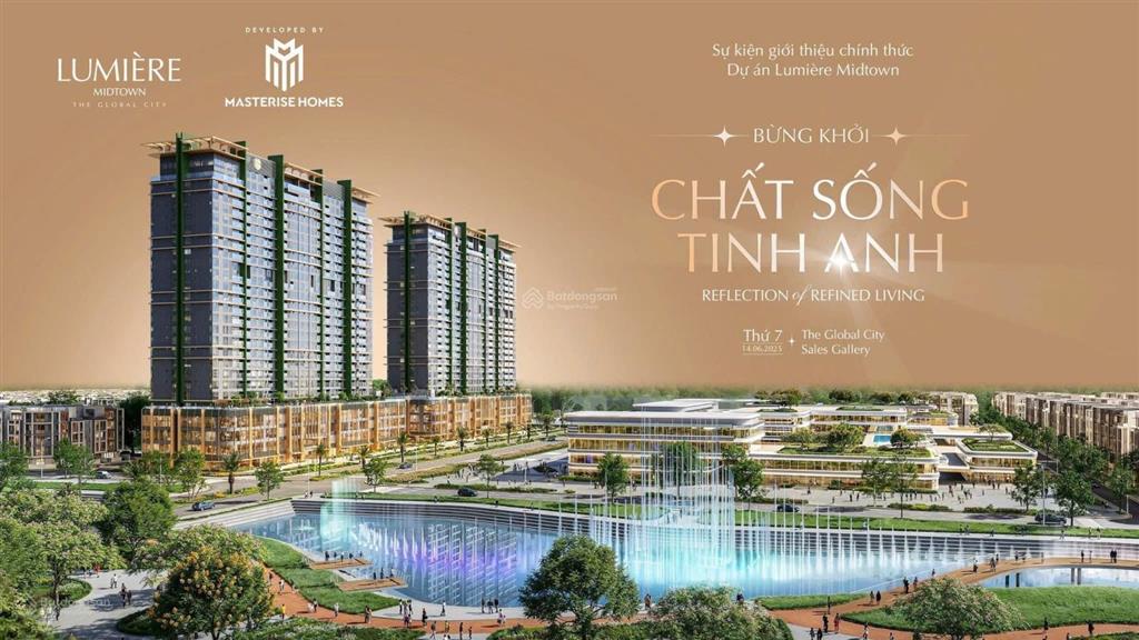 Suất nội bộ căn hộ lumiere midtown trong global city từ chủ đầu tư, giá rẻ, vị trí ngay lotte mall