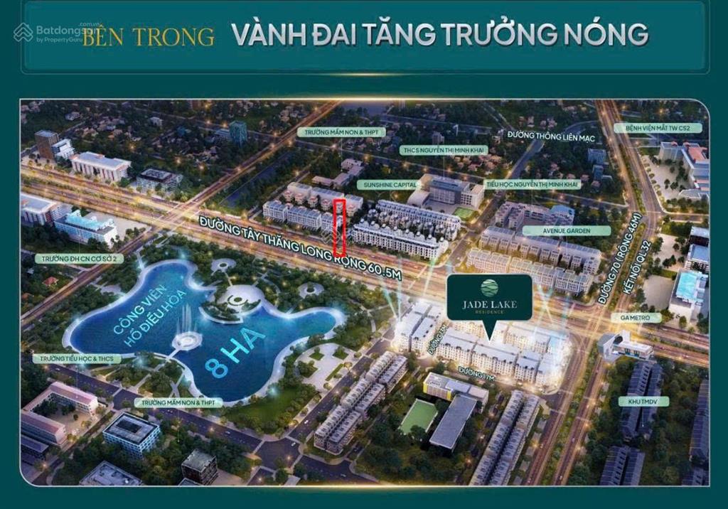 Bán biệt thự shophouse mặt đường tây thăng long giá đầu tư