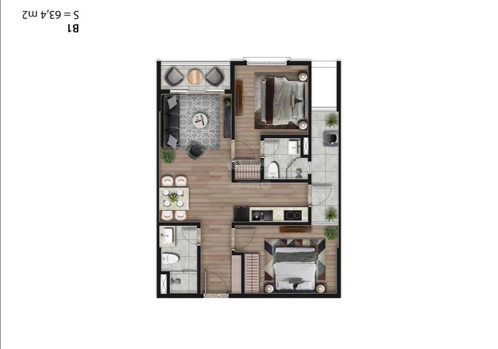 Bán căn hộ 63,4m tầng trung flc hausman 4,5 tỷ