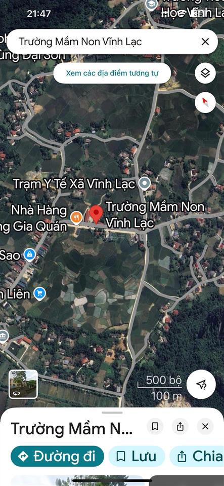 Bán mảnh đất 2 mặt tiền tại trung tâm xã mường lai (vĩnh lạc cũ)