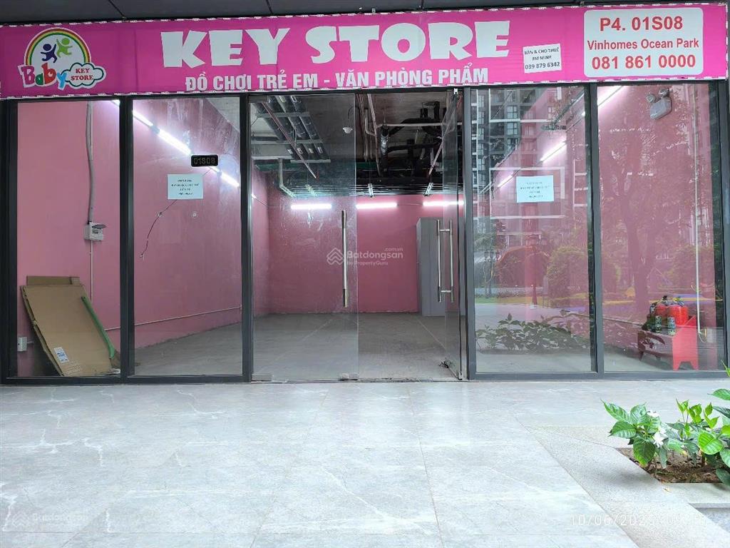 Chính chủ cho thuê shop chân đế p401s08 vinhomes ocean park 1, gia lâm, hà nội