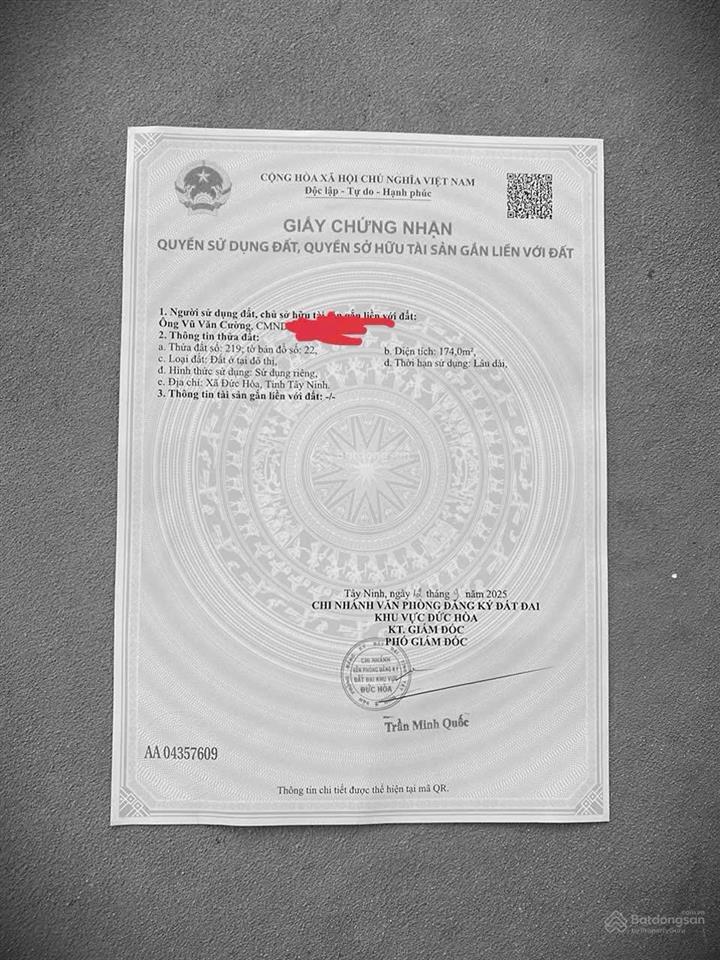 Mình chính chủ cần giải quyết công việc nên muốn bán lô đất tại trung tâm thị trấn đức hòa