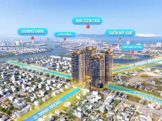 Vốn 1,5 tỷ sở hữu căn góc 2pn view sông, biển, pháo hoa  tt 70% nhận nhà  sun fours tower