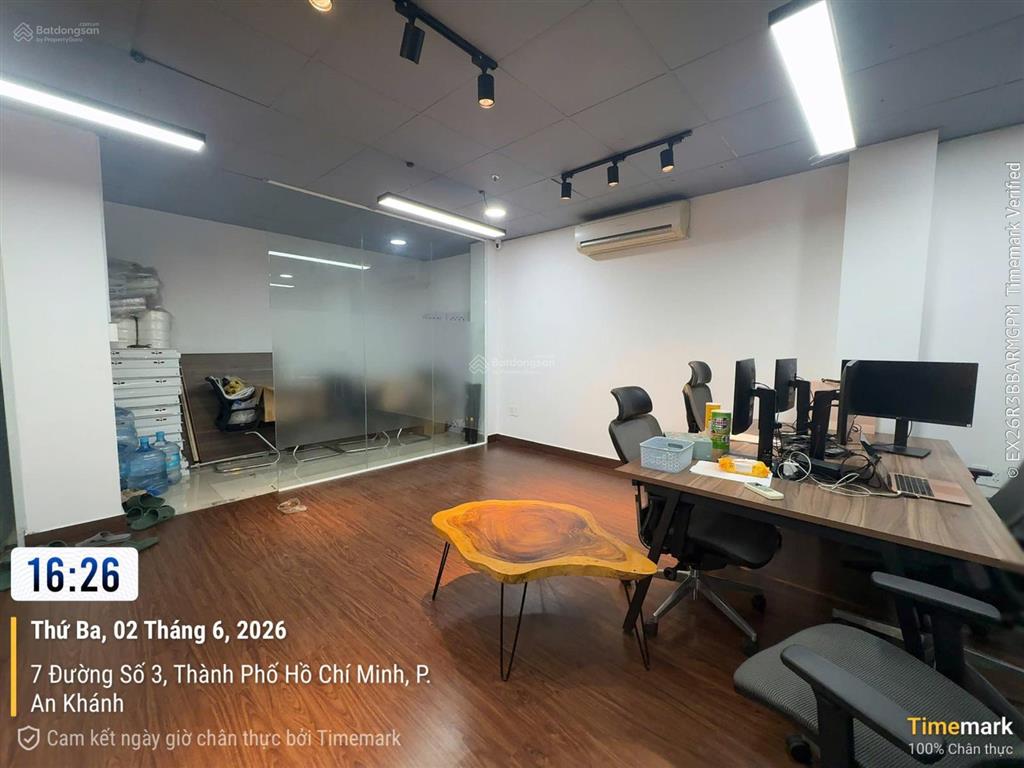 Cho thuê văn phòng khu trần não, q.2  diện tích 100m2  32tr/tháng   0971 079 ***