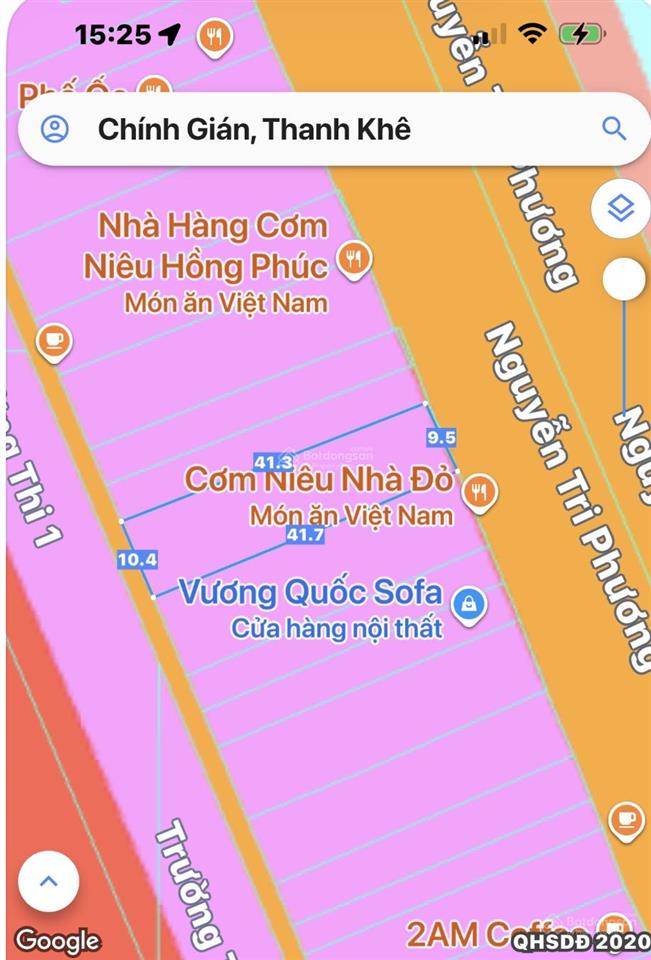Bán đất 2 mt trước sau nguyễn tri phương và trường thi đối diện công viên 29/3