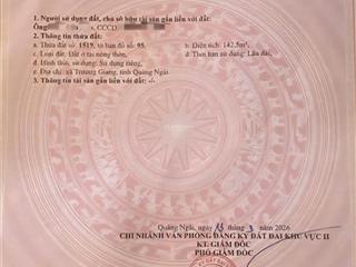 Bán đất chính chủ tại xã tịnh minh  sơn tịnh  quảng ngãi (đất đẹp, thích hợp xây nhà an cư)