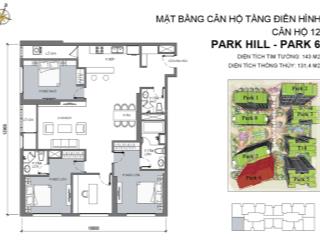 Cho thuê căn hộ 131m2 tại tầng 25 park 6 times city, hai bà trưng