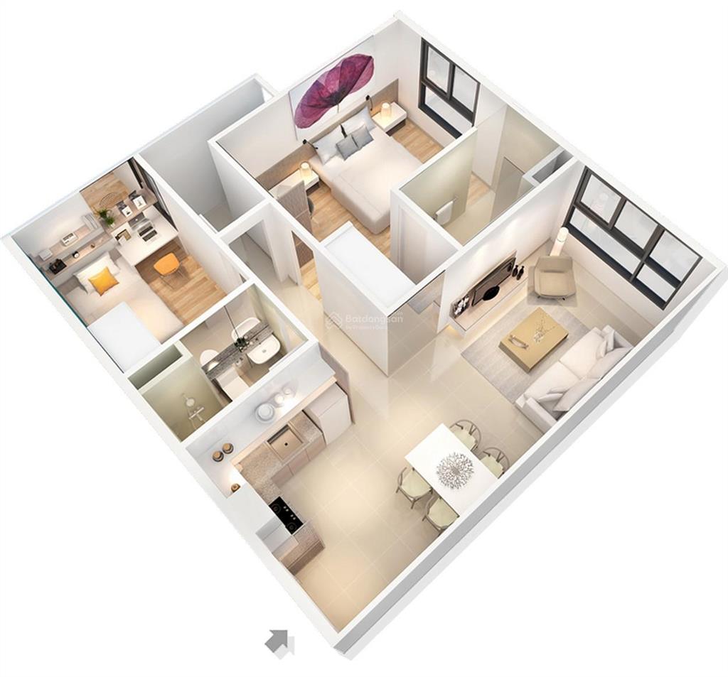 Cho thuê căn hộ citi home, căn 2 phòng ngủ  có nội thất  giá rẻ.
