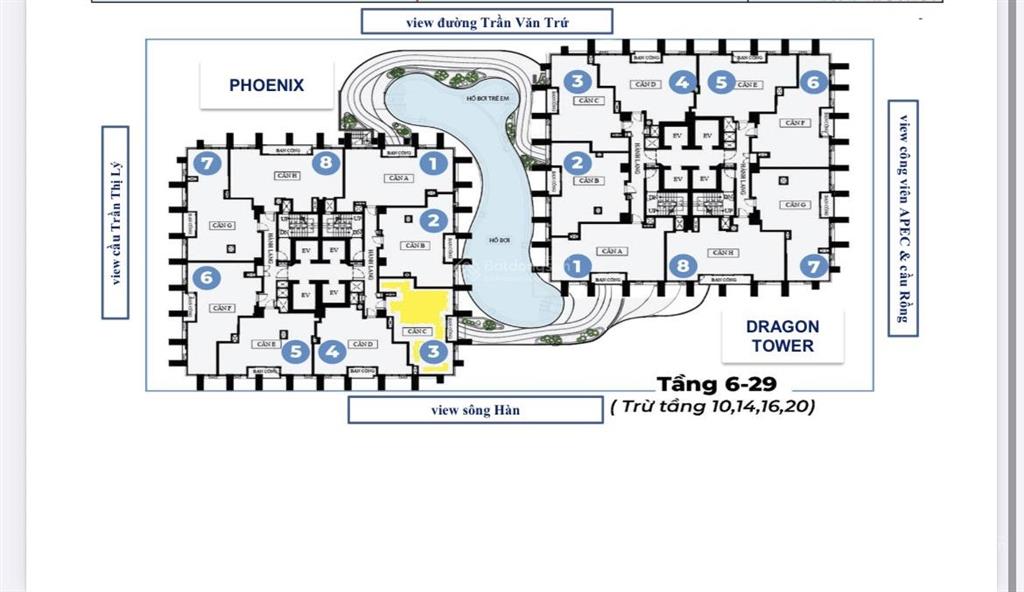 Căn góc hiếm  view sông hàn & cầu rồng | p1603