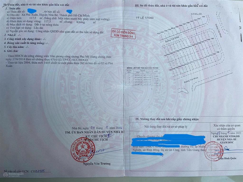 Bán gấp đất nền sổ đỏ 5 x 23.5 đã có sổ kdc phú xuân giá 63tr thương lượng, bao thủ tục sang sổ