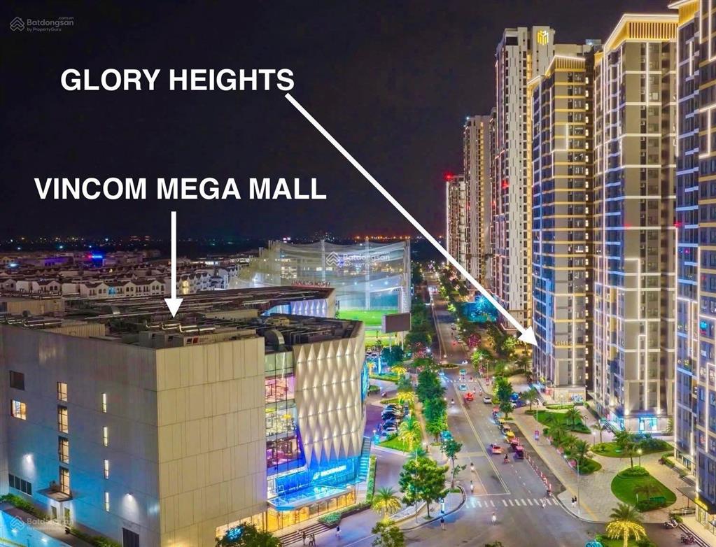 Bán căn hộ studio  glory heights 2,080 tỷ  trung tâm vinhomes, đối diện vincom mega mall