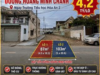 Đất mặt tiền đường Hoàng Minh Chánh 4.2 tỷ_103 m2