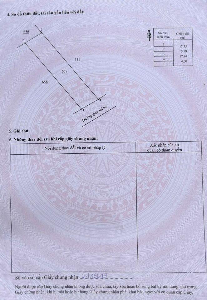 Đất sổ riêng sát khu TĐC Bửu Hòa 2.58 tỷ _69m2