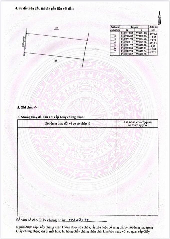 Cần bán lô đất thôn xóm mới, xã tây ninh hòa (ninh tây) dt 4.806 m²