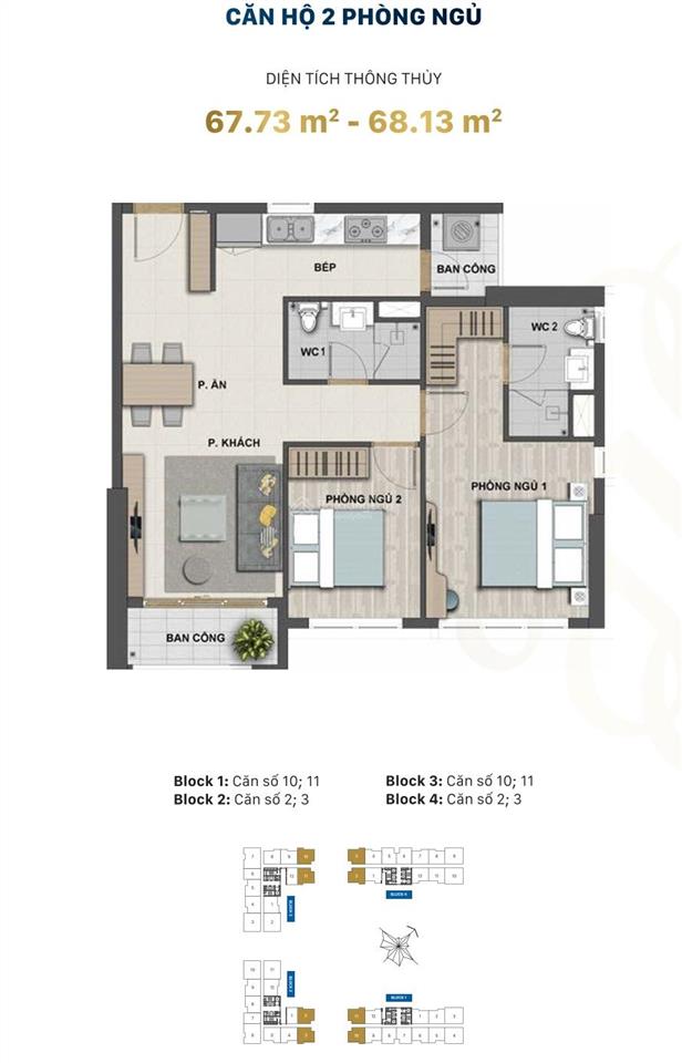 Bán gấp căn 2pn giá tốt nhất victoria village 64m2 giá 6.3 tỷ