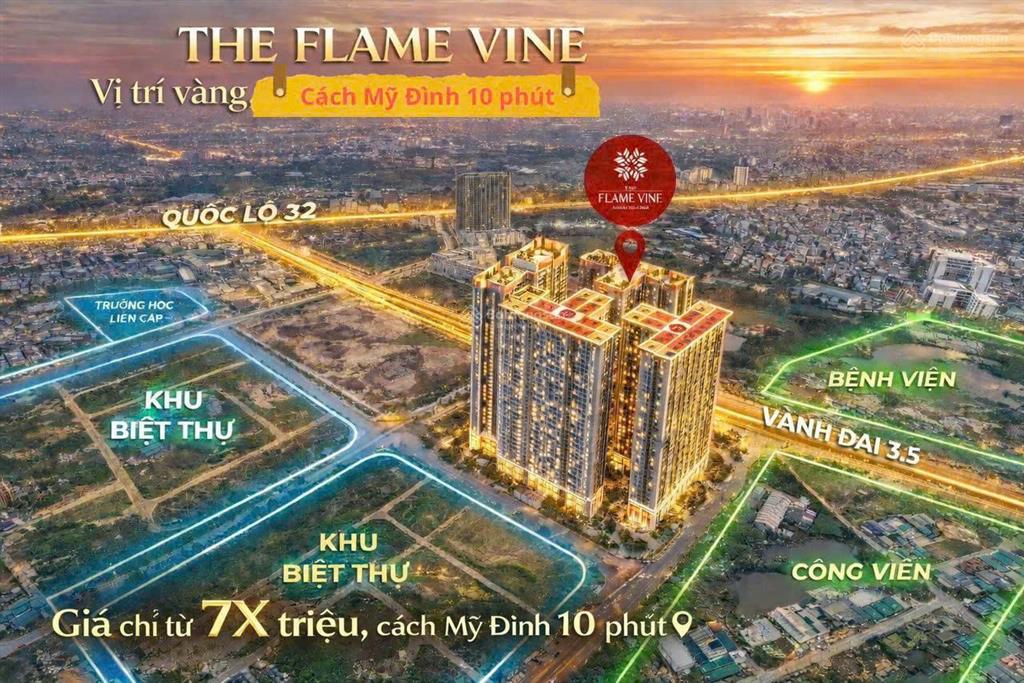 Chính thức mở bán chung cư the flame vine mặt đường vành đai 3.5  giá 7x