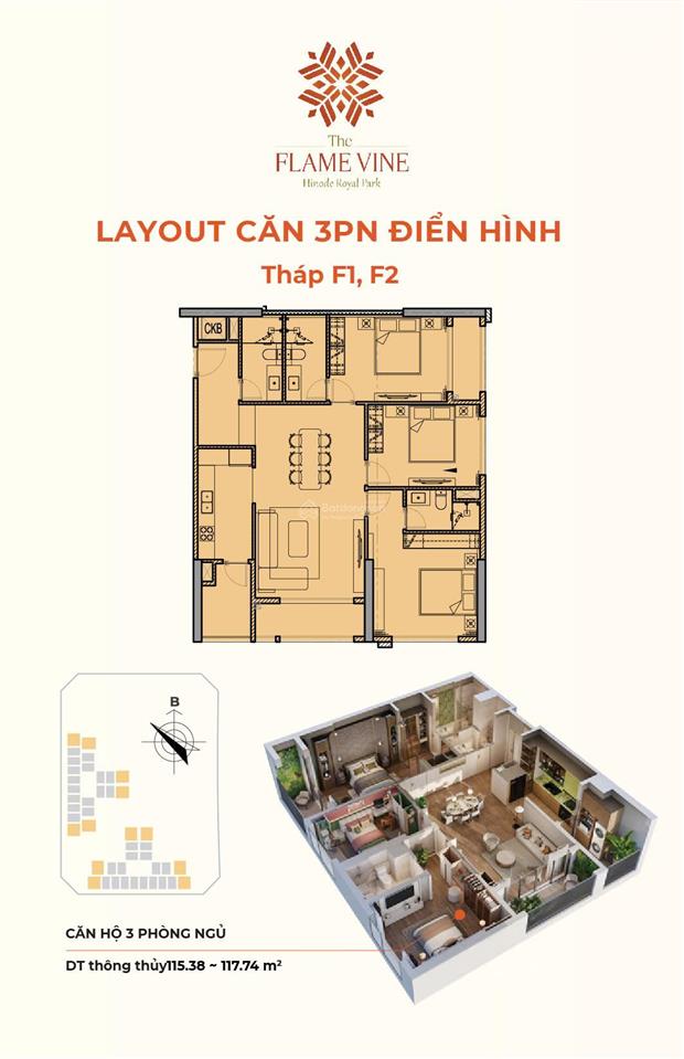 Độc quyền quỹ căn đẹp nhất dự án the flame vine  giá 7x triệu/m2