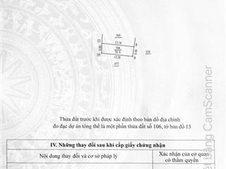 Bán đất thổ cư, sổ đỏ chính chủ, diện tích 51.2m2, mặt tiền 4m, ngõ vào rộng từ 46 m