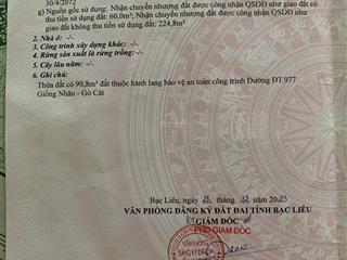 Bán đất tại ấp 16, vĩnh hậu a, hòa bình, bạc liêu, 1,4 tỷ, 284,8 m2  hàng hiếm tại hot!