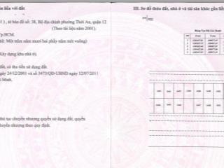 Bán nhà riêng chính chủ m12 đường lê thị riêng, phường thới an, tphcm