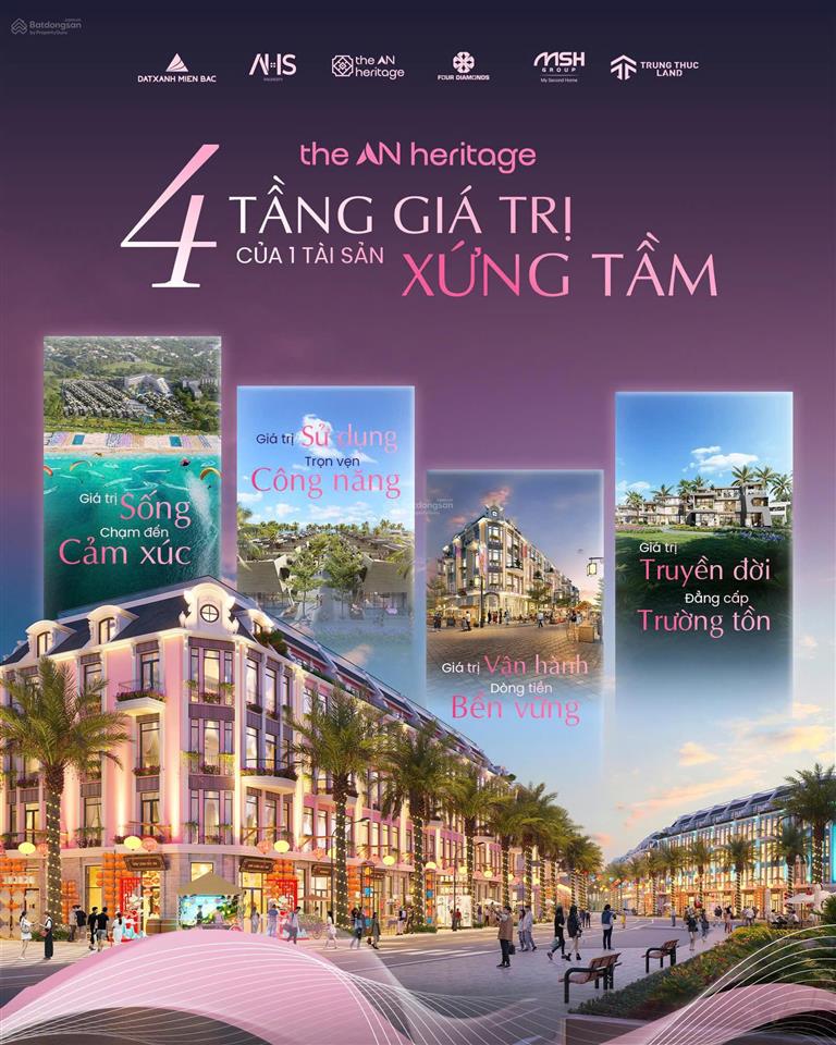 The an heritage liền kề 4 tầng thiết kế hiện đại khu đô thị đẳng cấp