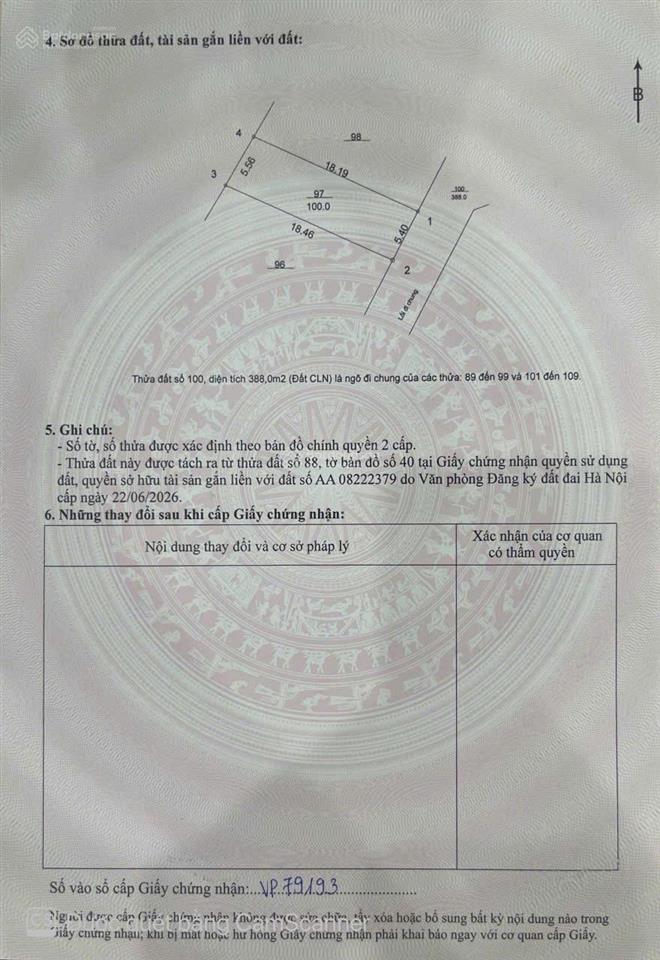 Cần bán gấp 100m2 giá 1ty4 cách tỉnh lộ 413 đúng 300m , gần các cụm đh, đất đô thị