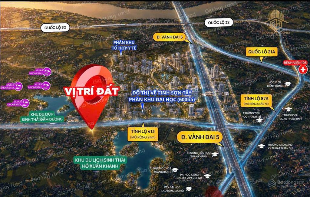 Cần bán gấp 100m2 giá 1ty4 cách tỉnh lộ 413 đúng 300m , gần các cụm đh, đất đô thị