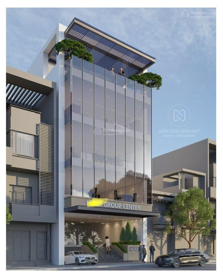 Cho thuê toà vp mặt phố hoàng ngân 100m2, 8 tầng, mt 10m