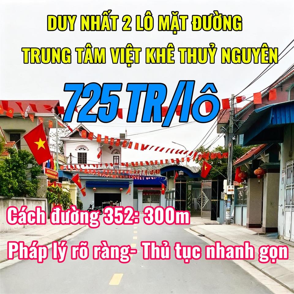 Chỉ cần 725 tr có ngay lô đất mặt đường nhựa tại dương xuân