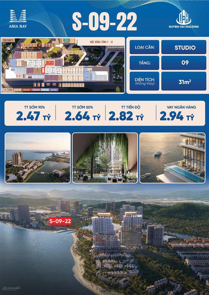 Bán căn hộ studio tại bán đảo 3 marina bay hạ long bàn giao full nội thất