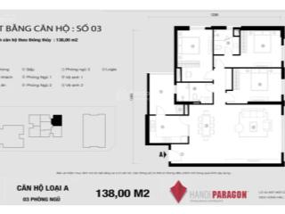 Bán căn hộ 3pn tòa b  hà nội paragon  138m | view đẹp | sẵn ở ngay