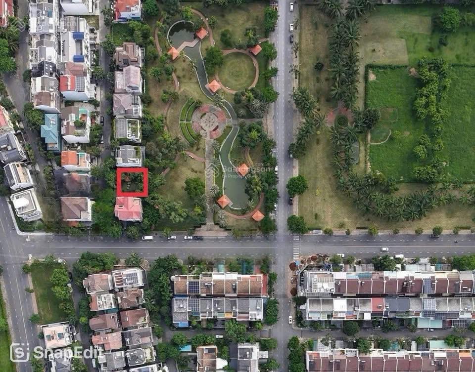 Lô đất biệt thự đơn lập 14x18m mặt sau view công viên khu nam thông  phú mỹ hưng