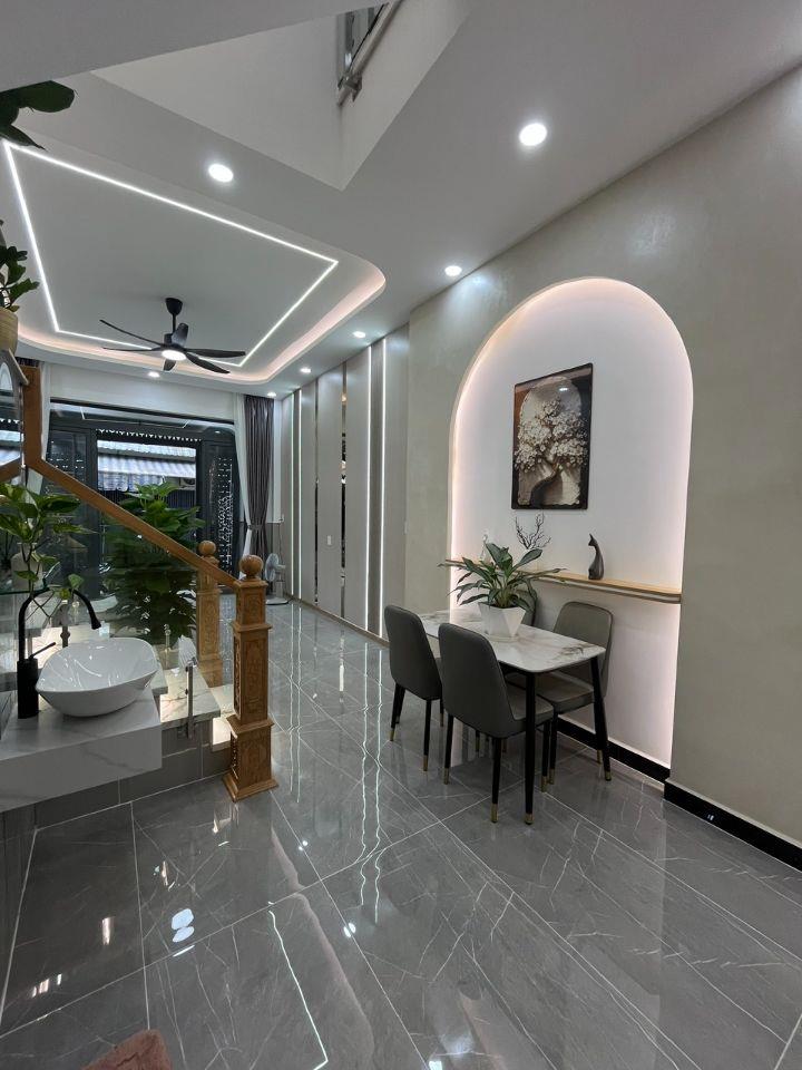 Nhà 2 tần xây mới gần Gò Xoài (4x13) có phòng ngủ dưới trệt hẻm xe hoi nhỉnh 5đ 