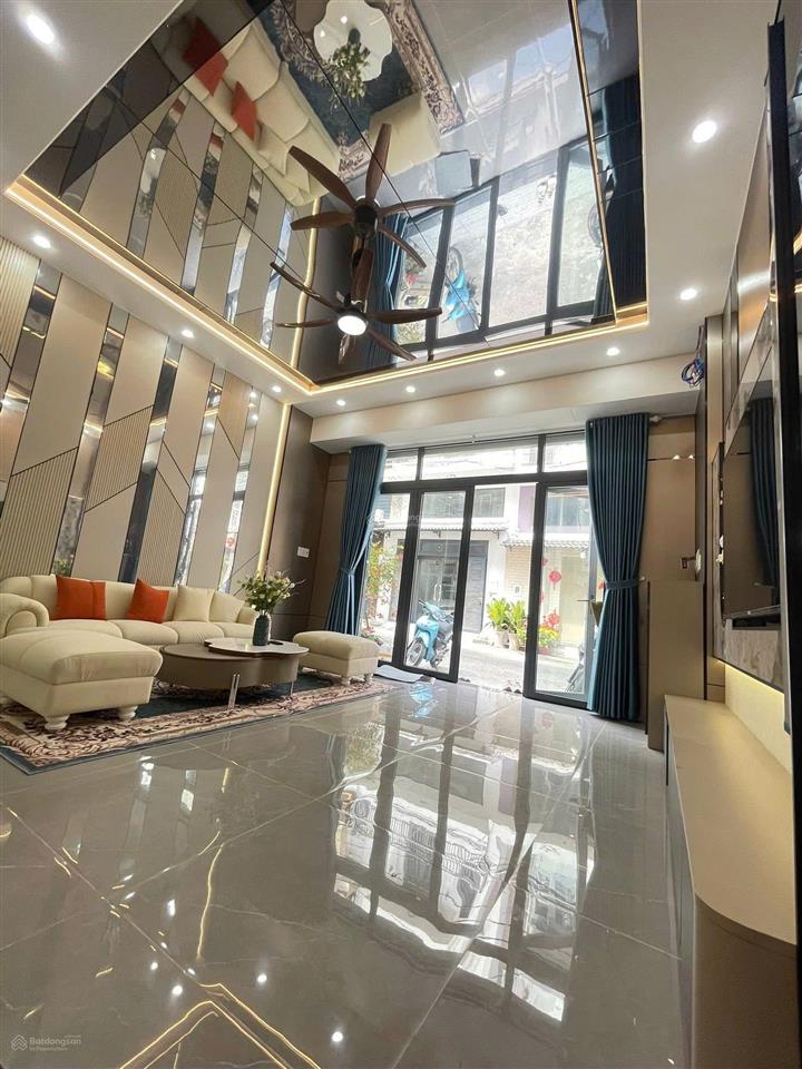 Bán nhà gò vấp  đs 59  hẻm lớn 10m  ngang khủng 5m  nhà 4 tầng nội thất cao cấp  chỉ 8ty450