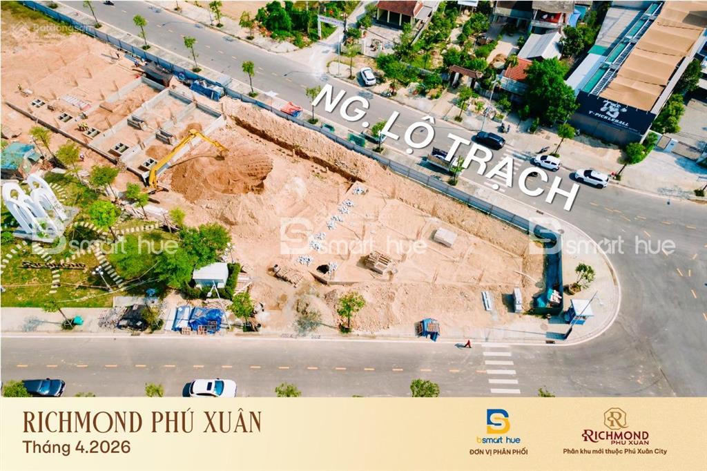 Richmond phú xuân  nhịp xây dựng tăng tốc, thương phố trung tâm thay đổi rõ nét