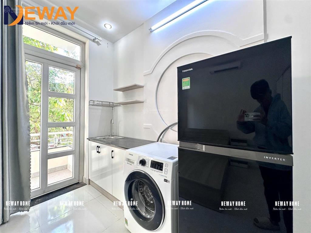 Cho thuê căn hộ dịch vụ full nội thất máy giặt riêng ban cong phù hợp hssv nvvp