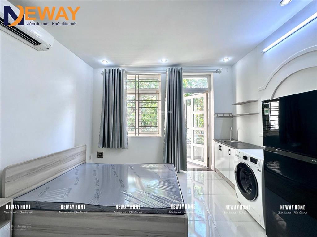 Cho thuê căn hộ dịch vụ full nội thất máy giặt riêng ban cong phù hợp hssv nvvp