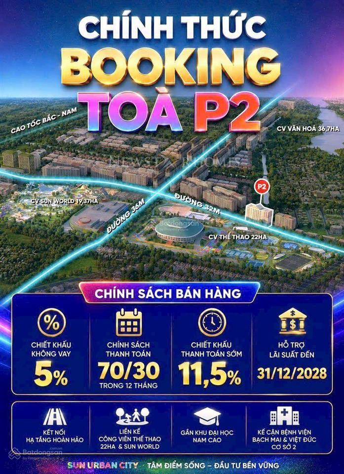 Cđt sun group chính thức nhận booking tòa chung cư hai mặt view đẹp bậc nhất dự án sun urban city