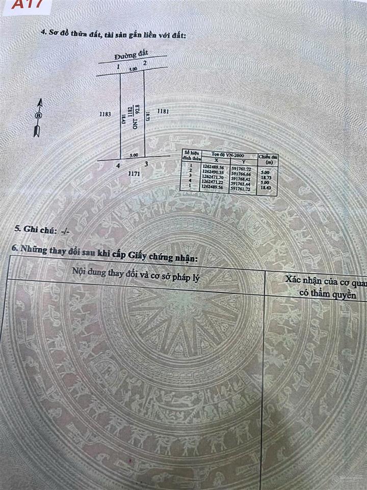 Bán đất khu dân cư gần đường dt787 (tây ninh)