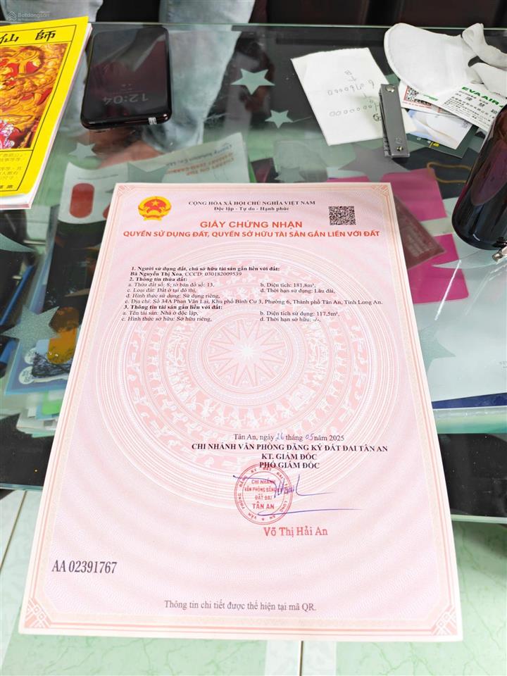 Bán nhà đất trung tâm tp tân an, cách aeon mall tân an chỉ 3 phút