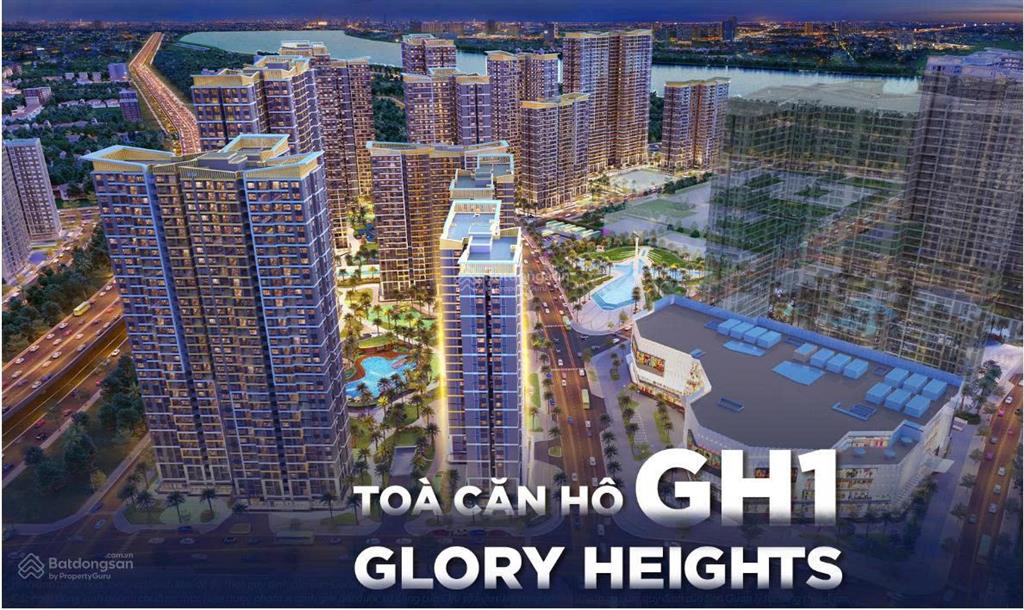 Bán cc vinhomes grand park, 4,29 tỷ, 59m2, 2pn, pk gloryheights, view vincom mega mall, cv 36ha