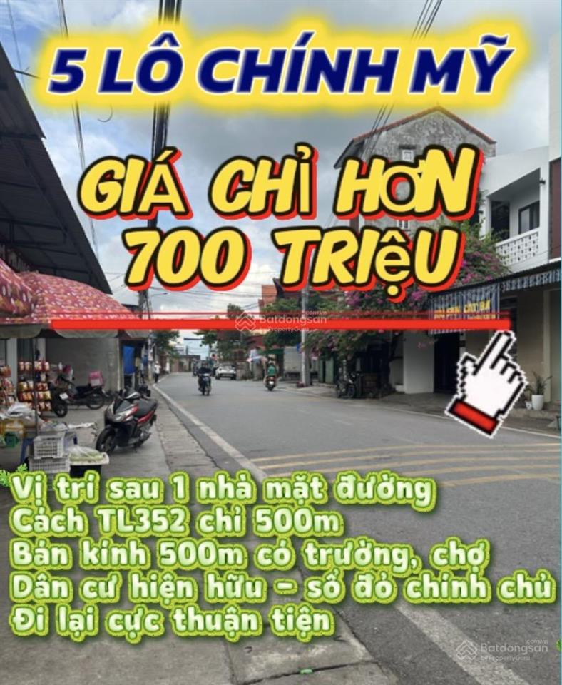 Bán đất chính mỹ, 715 triệu, 60m2, view đẹp, pháp lý đầy đủ