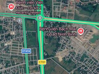Chính chủ bán đất kinh doanh 132m2, mặt tiền 6m, đường 28,5m, gần bv việt đức 2, phủ lý